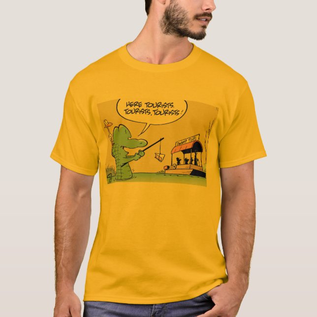 Lustiges Krokodil-Cartoon-Shirt T-Shirt (Vorderseite)