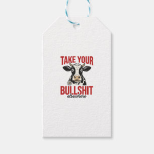 Lustiges Kuh Anderswo Vintage-Shirt-Design_ Geschenkanhänger