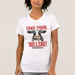 Lustiges Kuh Anderswo Vintage-Shirt-Design_ T-Shirt