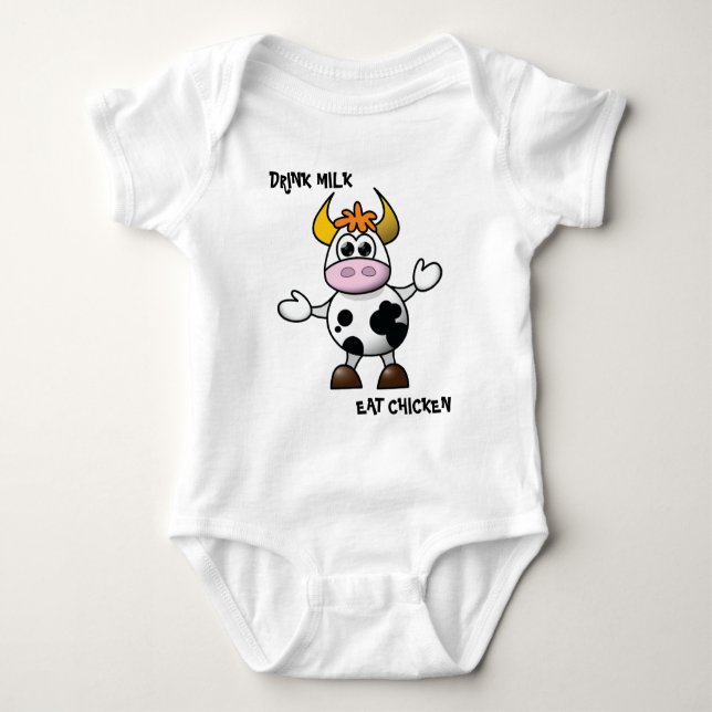 Lustiges Kuh-Baby-T-Shirt Baby Strampler (Vorderseite)