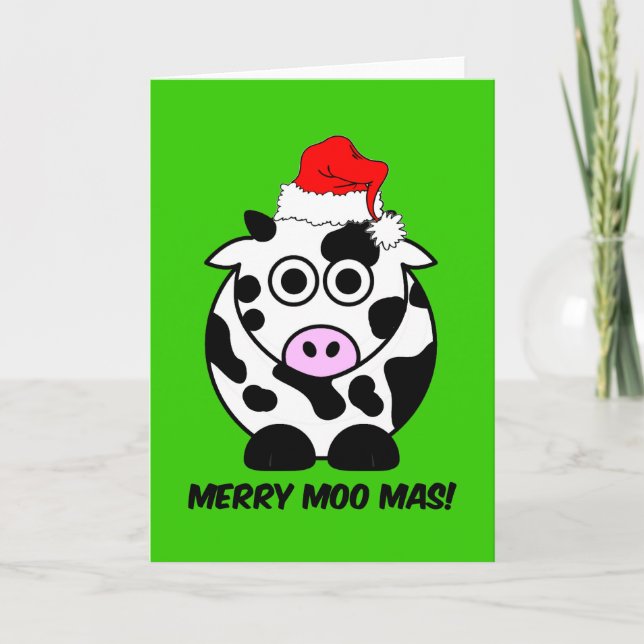 Lustiges Kuh Weihnachten (Vorderseite)