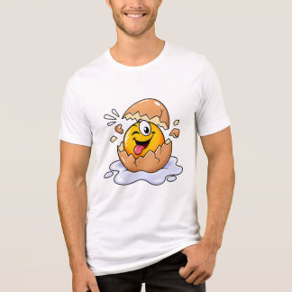 Lustiges Küken schlüpft aus Ei Cartoon Tri-Blend Shirt