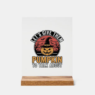 Lustiges Kürbis-Halloween-Vintage-Shirt-Design_1 Acrylschild