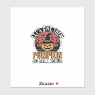 Lustiges Kürbis-Halloween-Vintage-Shirt-Design_1 Aufkleber