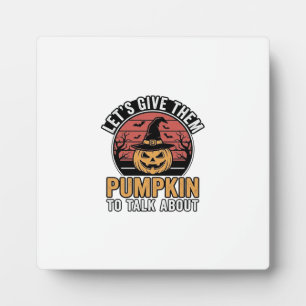 Lustiges Kürbis-Halloween-Vintage-Shirt-Design_1 Fotoplatte