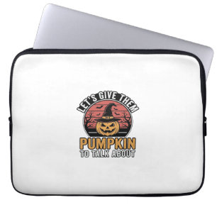 Lustiges Kürbis-Halloween-Vintage-Shirt-Design_1 Laptopschutzhülle