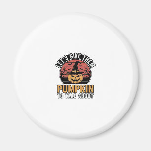 Lustiges Kürbis Halloween Vintage-Shirt-Design_1 Magnet