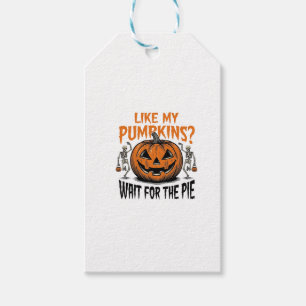 Lustiges Kürbisskelett Halloween-Pie-Shirt_1 Geschenkanhänger