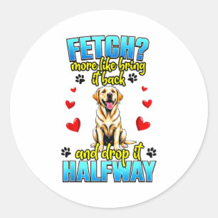 Lustiges Labrador Retriever-Design für Hundebesitz Runder Aufkleber