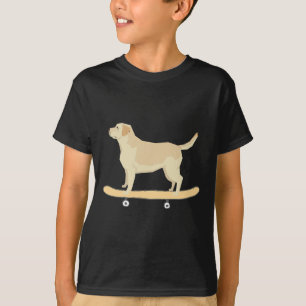 Lustiges Labrador Skateboarding Hund T-Shirt Gesch
