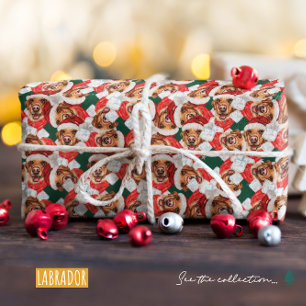 Lustiges Labrador-Weihnachtsmuster Geschenkpapier
