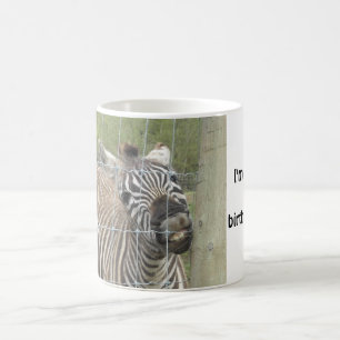 Lustiges lächelndes Zebra Kaffeetasse