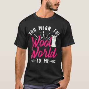 Lustiges Lama Alpaka Wolle Welt Design T-Shirt