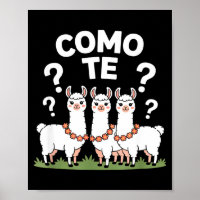 Lustiges Lama-Blumengirlande como te Fragezeichen