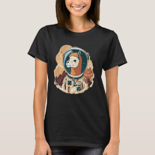 Lustiges Lama im Weltraum auf dem Galaxy-Astronaut T-Shirt