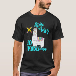 Lustiges Lama lustiger motivationaler Zustand Test T-Shirt