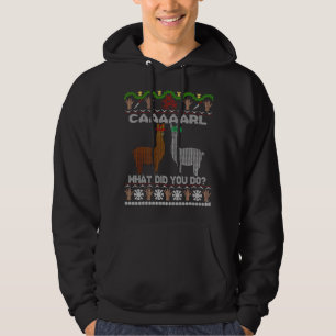 lustiges Lama mit Weihnachtsgeschmack Hoodie