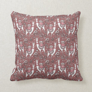 Lustiges Lama-Muster Kissen