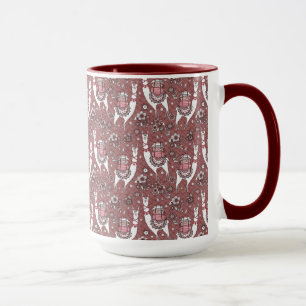 Lustiges Lama-Muster Tasse