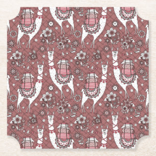 Lustiges Lama-Muster Untersetzer