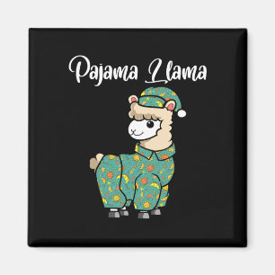 Lustiges Lama Schlafanzug Lama Bett Zeit Pyjama Al Magnet