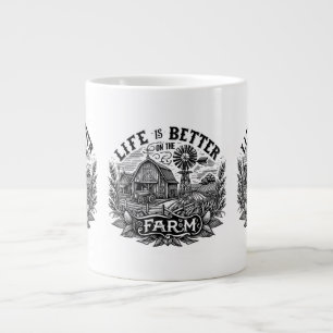 Lustiges Landleben ist besser auf dem Bauernhof Ba Jumbo-Tasse