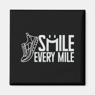 Lustiges Laufen Läufer Lächeln Jede Meile Coole Gr Magnet