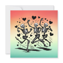 Lustiges Laufendes Skelett Valentinstag Kissen
