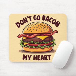 Lustiges Lebensmittel-Wortspiel-Bacon-Liebhaber-Ch Mousepad