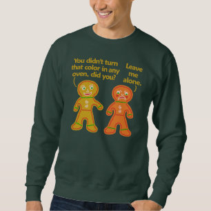 Lustiges Lebkuchen-Fake-TAN-Weihnachten hässlich Sweatshirt