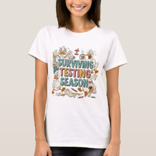 Lustiges Lehrer-Enten-Shirt Überlebt die Test-Sais T-Shirt