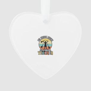 Lustiges Lehrer Kaputte Besen Halloween Vintage-Sh Ornament