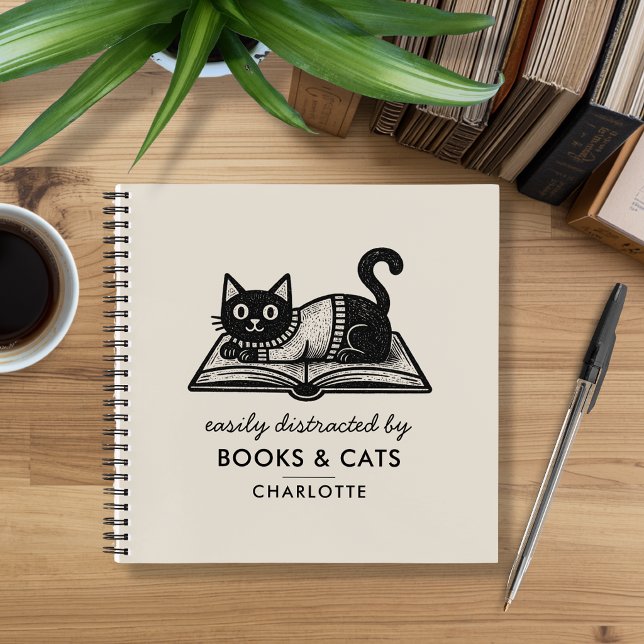 Lustiges leicht ablenkbar durch Bücher und Katzen  (Von Creator hochgeladen)
