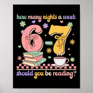 Lustiges Lesen 67 Lehrer Sechs Sieben Lesen 6 7 Bu Poster