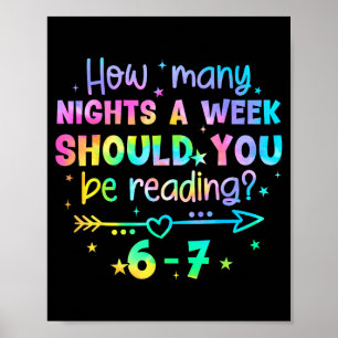 Lustiges Lesen 67 Lehrer Sechs Sieben Lesen 6 7 Bu Poster