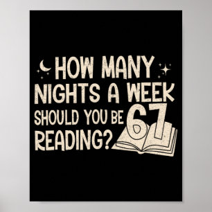 Lustiges Lesen 67 Six Seven Meme Englischlehrer Bo Poster