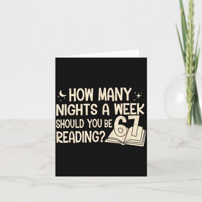 Lustiges Lesen 67 Six Seven Meme Englischlehrer Bu Karte (Vorderseite)