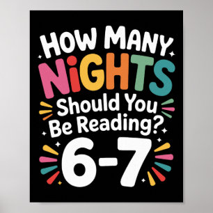 Lustiges Lesen 6 7 Sechs Sieben Meme Englischlehre Poster