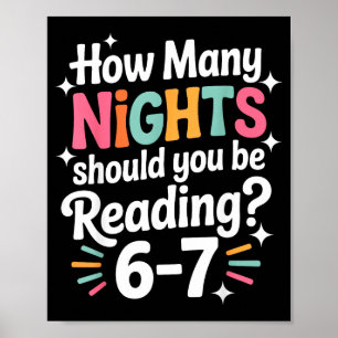 Lustiges Lesen 6 7 Sechs Sieben Meme Englischlehre Poster