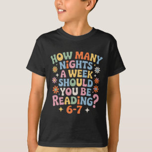 Lustiges Lesen 6 7 Sechs Sieben Meme Englischlehre T-Shirt