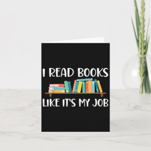 Lustiges Lesen, ich lese Bücher, als wäre es mein Karte