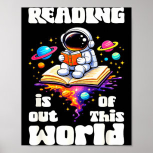 Lustiges Lesen ist aus dieser Welt Weltraum süß Poster