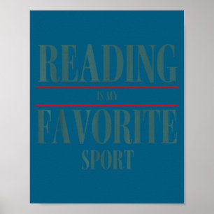 Lustiges Lesen ist mein Lieblings-Srt-Buchliebhabe Poster