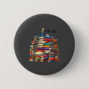 Lustiges Lesen Leser Bücherwurm Bibliothekar Ich b Button