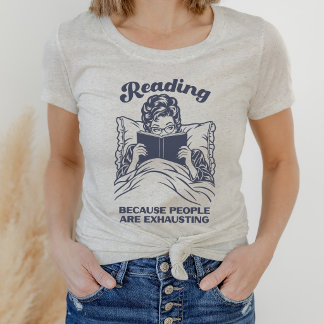 Lustiges Lesen Menschen Sind Erschöpfend Retro Tri-Blend Shirt
