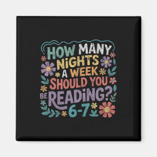 Lustiges Lesen Sechs Sieben Meme Buchliebhaber 67 Magnet