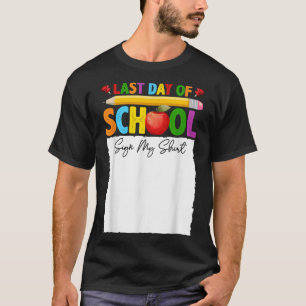 Lustiges letztes Schultags-Schild Meine Shirt-Auto T-Shirt
