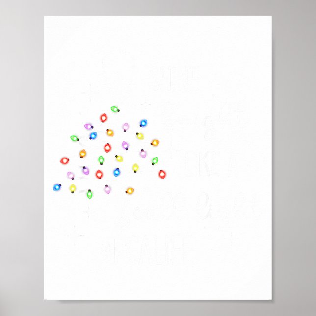 Lustiges Leuchten Sie hell wie ein Ruflicht Weihna Poster (Vorne)