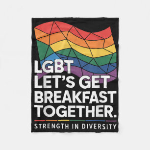 Lustiges Lgbt Lass uns zusammen Frühstück essen _1 Fleecedecke