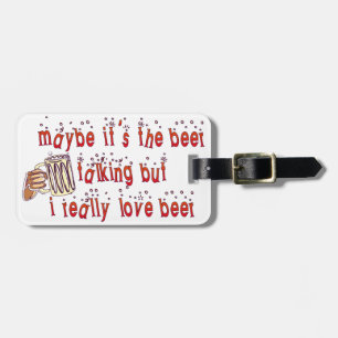 Lustiges Liebe-Bier Gepäckanhänger